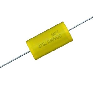 Axial metallized polypropylene film capacitor (cylindrical type) -MPT