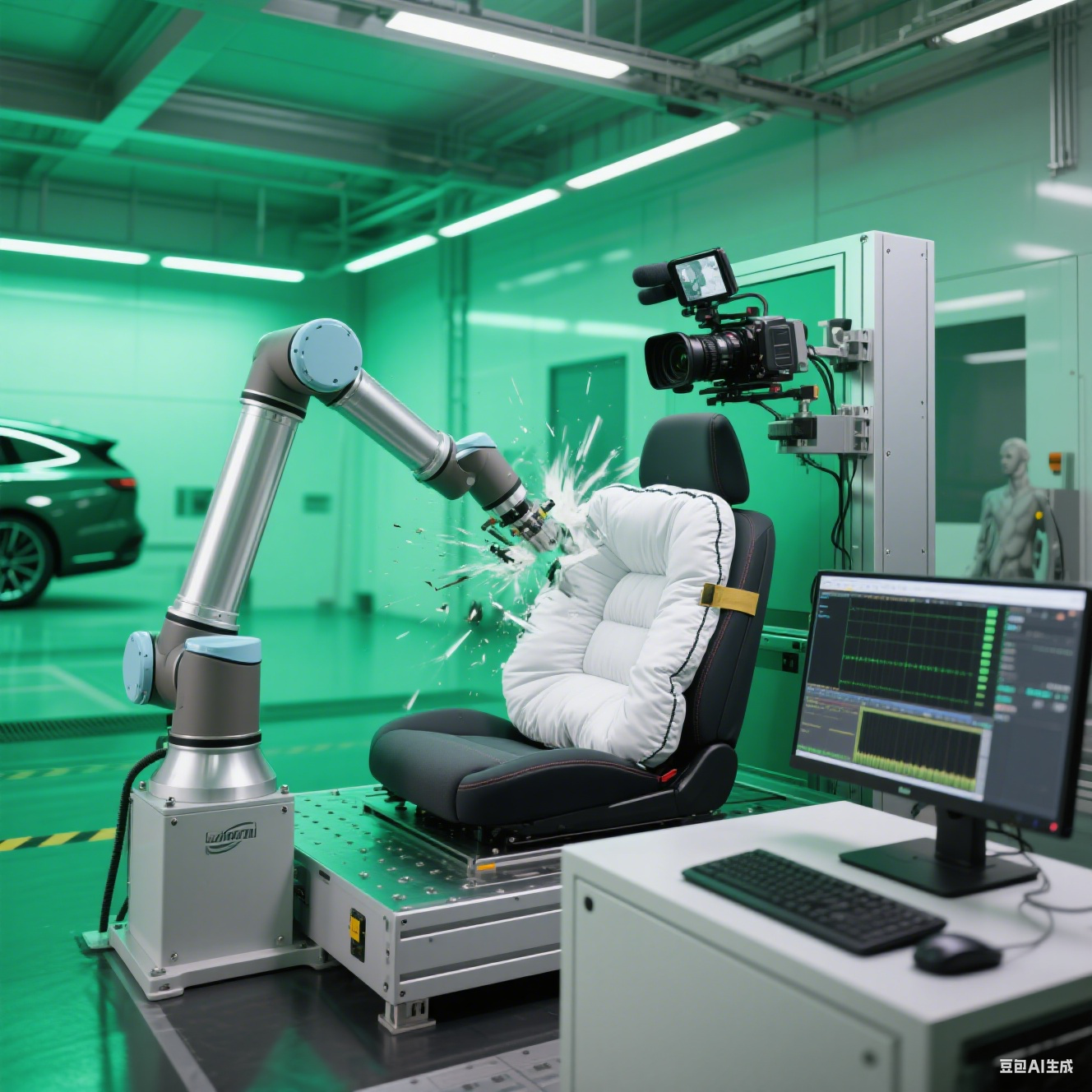 Sophisticated testing systems designed to assess the functionality and reliability of automotive airbag components to ensure occupant safety.