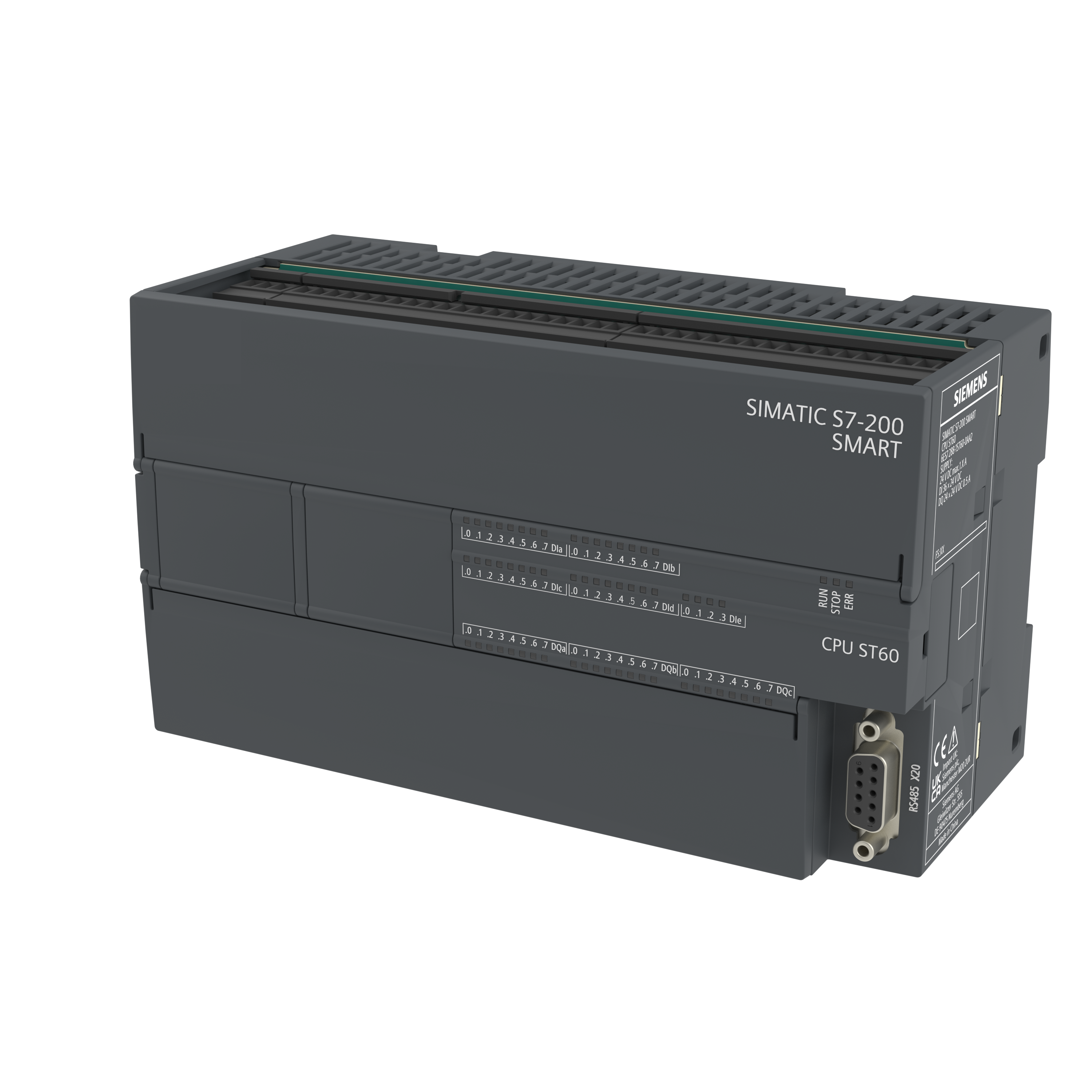 SIMATIC S7-200 SMART V3.0 PLC CPU ST60 standard CPU module, DC/DC/DC, 36-channel input / 24-channel output