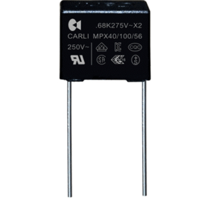 Metallized polypropylene film AC capacitors for capacitor voltage reduction (X2 category, 275Vac)